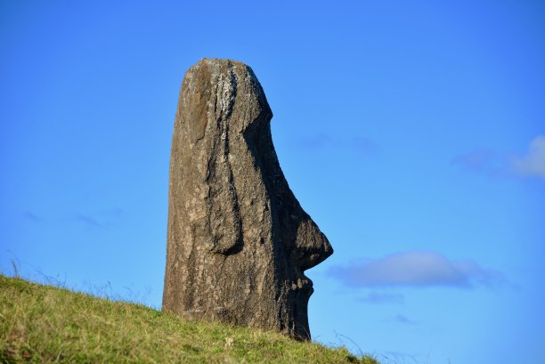 复活节岛摩艾，靠近拉拉库图片下载