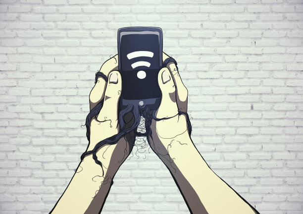 无线网络成瘾概念图片下载