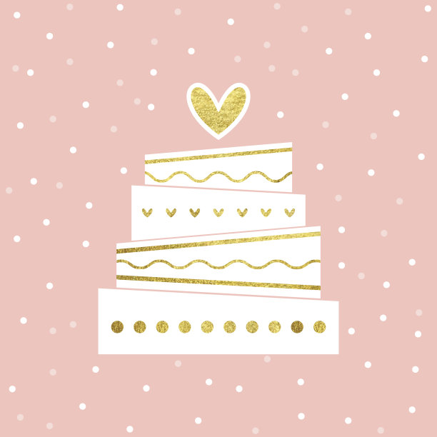 婚礼蛋糕卡图片下载