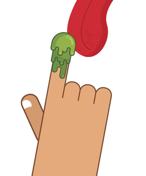 鼻屎的手指。舌头舔鼻涕。吃一把鼻涕一把泪的。一团恶心的绿色黏液图片下载