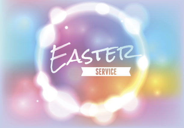 矢量复活节教堂服务插图图片下载