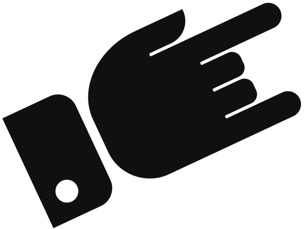 显示摇滚图标的手图片下载