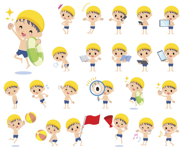 男孩常规泳装风格2图片下载