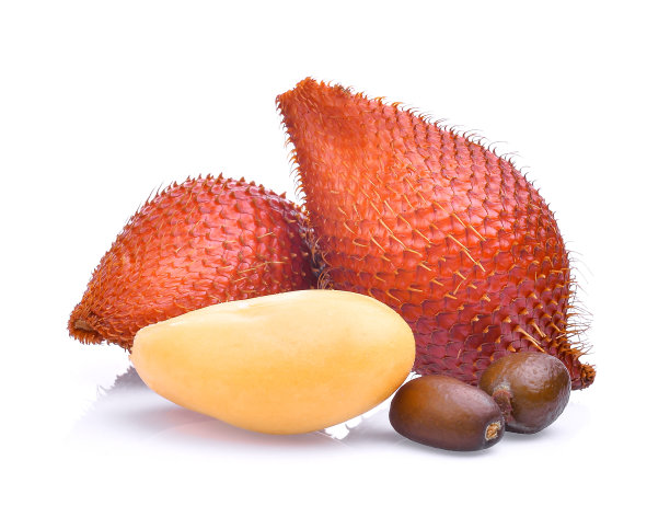 萨拉克果实，萨拉卡隔离在白色背景图片下载