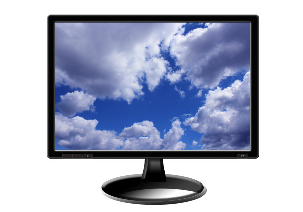 在白色背景上孤立的电视机图片下载