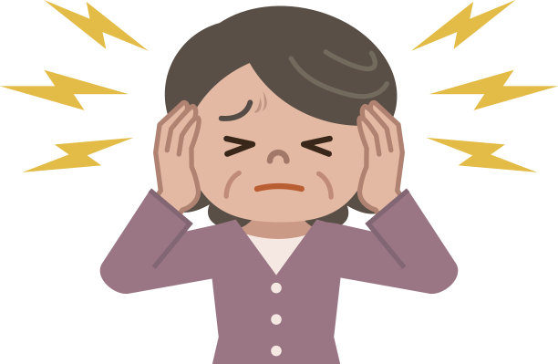 患有耳鸣的老年妇女图片下载