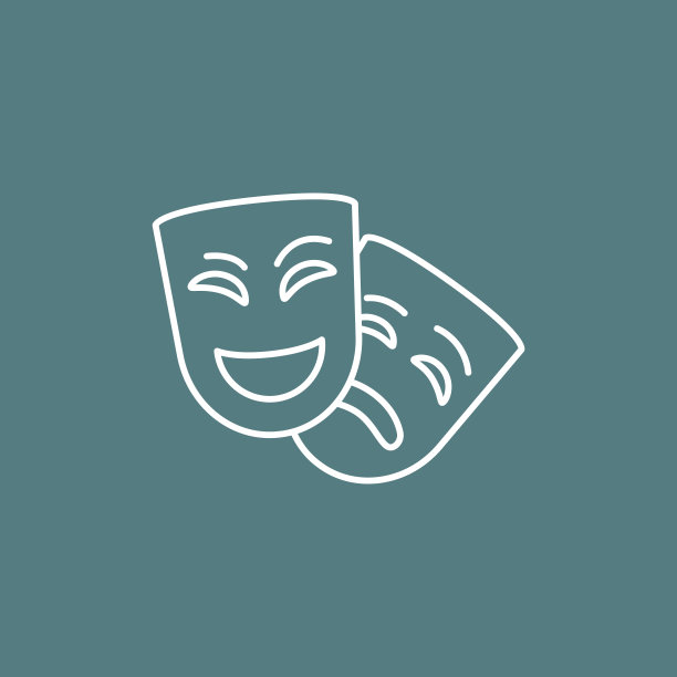 快乐和悲伤的面具图片下载