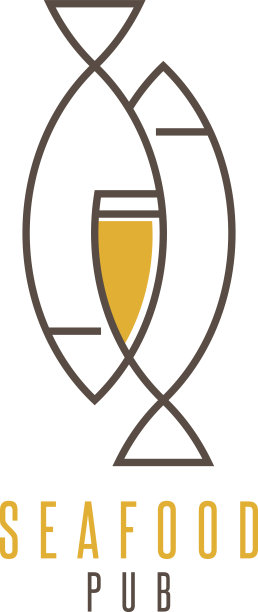 海鲜酒吧矢量插图啤酒和鱼图片下载