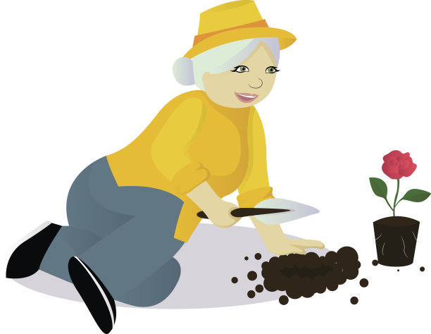 奶奶园艺孤立图片下载