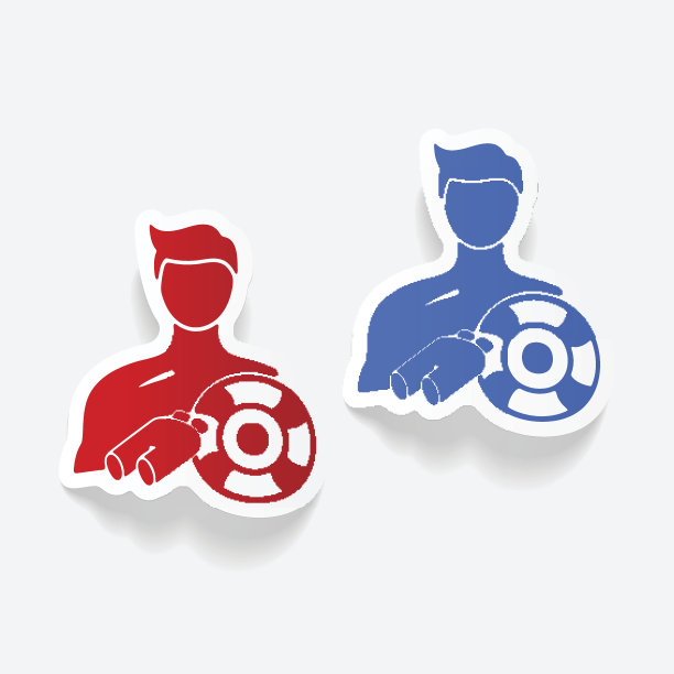 现实的设计元素。救生员图片下载