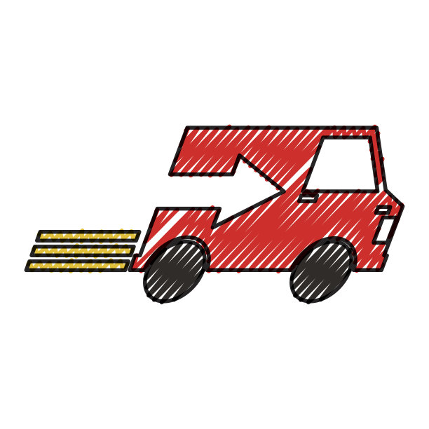 带箭头快递服务图标的货车图片下载