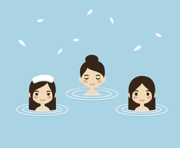 泡温泉的女人图片下载
