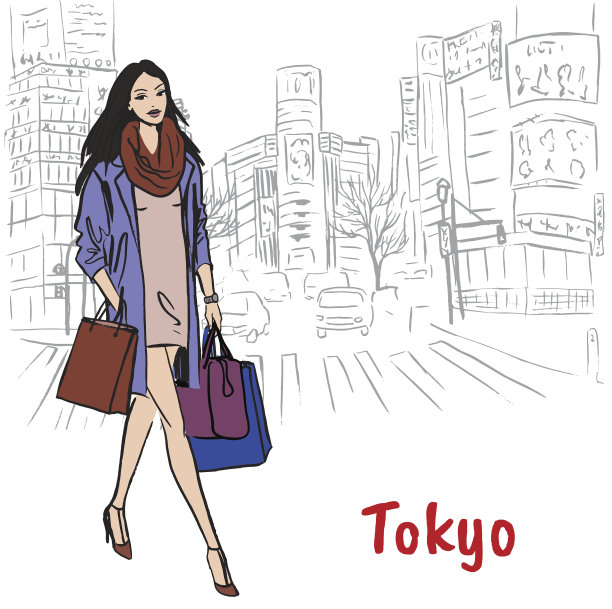 涩谷的购物街图片下载