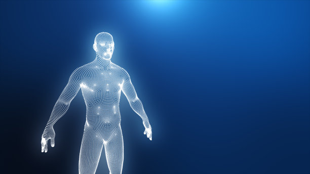 人的三维模型，光点的几何模型图片下载