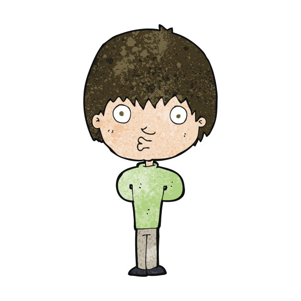 卡通吹口哨的男孩图片下载