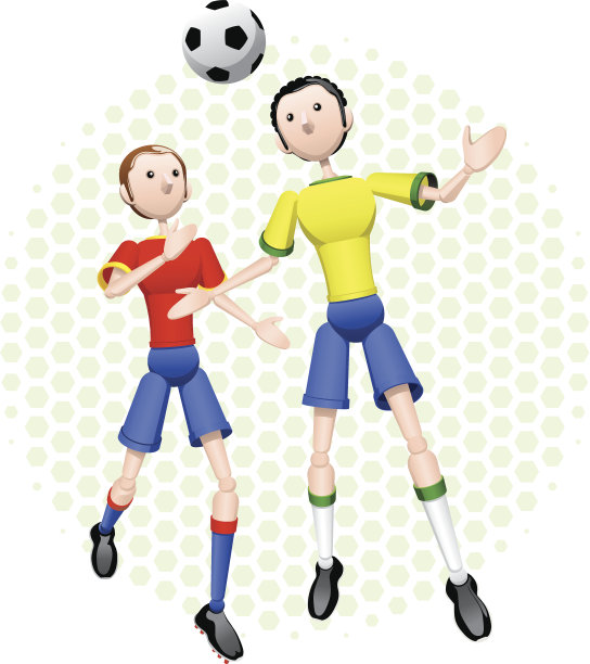 两个足球运动员在比赛图片下载