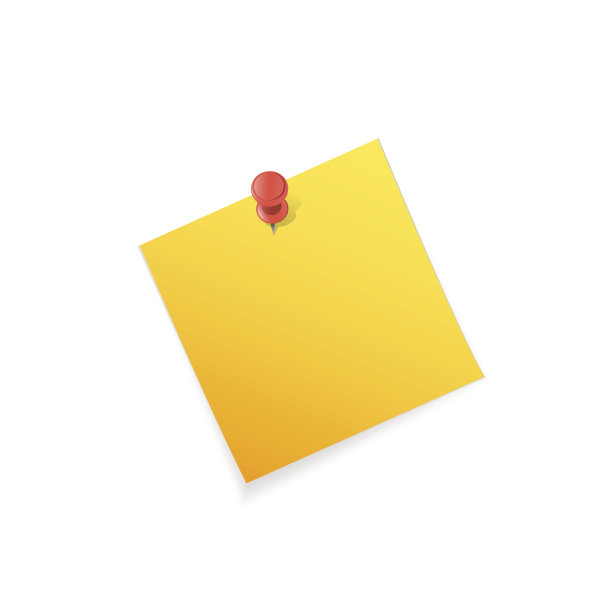 黄色纸条孤立在白色背景上。图片下载