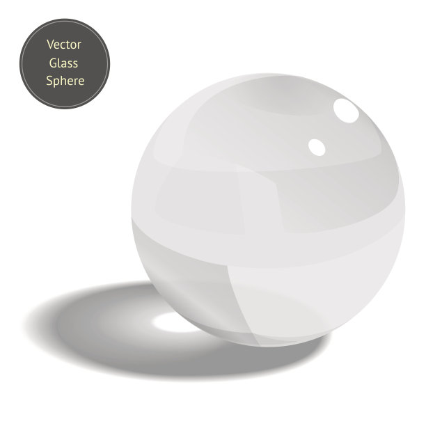 矢量玻璃球隔离在白色背景图片下载