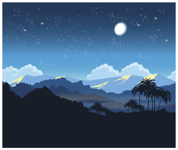 丛林在晚上图片下载