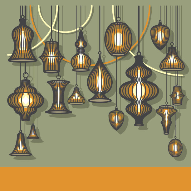 灯笼背景矢量图片下载