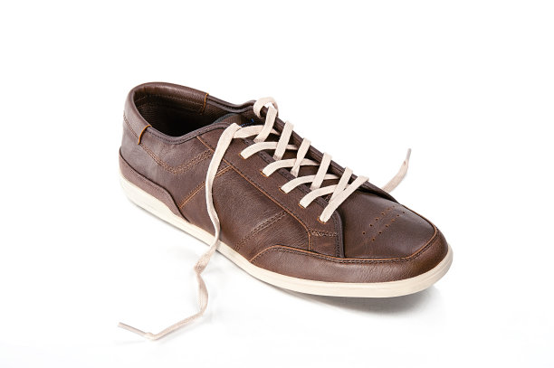 一双棕色的男鞋图片下载