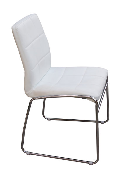白色人造革椅子图片下载