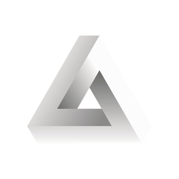 抽象的不可能的三角形。矢量图图片下载