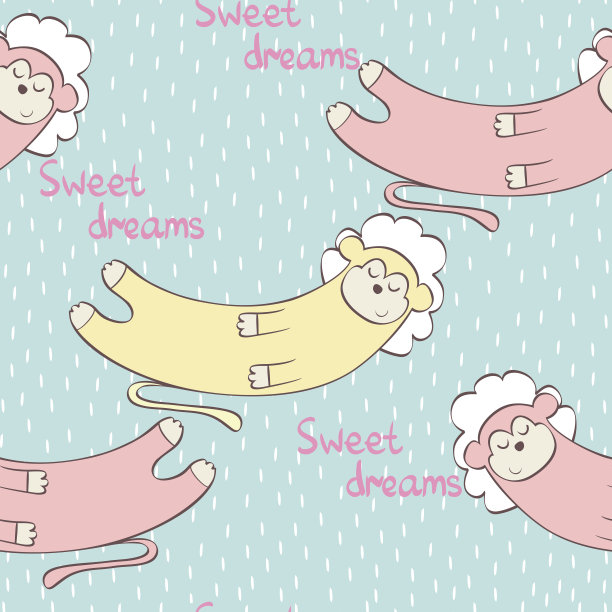 向量猴子睡觉图片下载