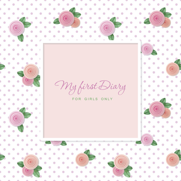 优雅的模板设计。带有示例文本的方形框架。无缝图案与玫瑰。婚礼，剪贴簿，相框，笔记本封面。图片下载