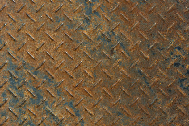 金属菱形板带锈图片下载