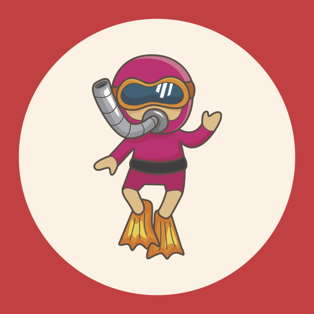 潜水员主题元素图片下载