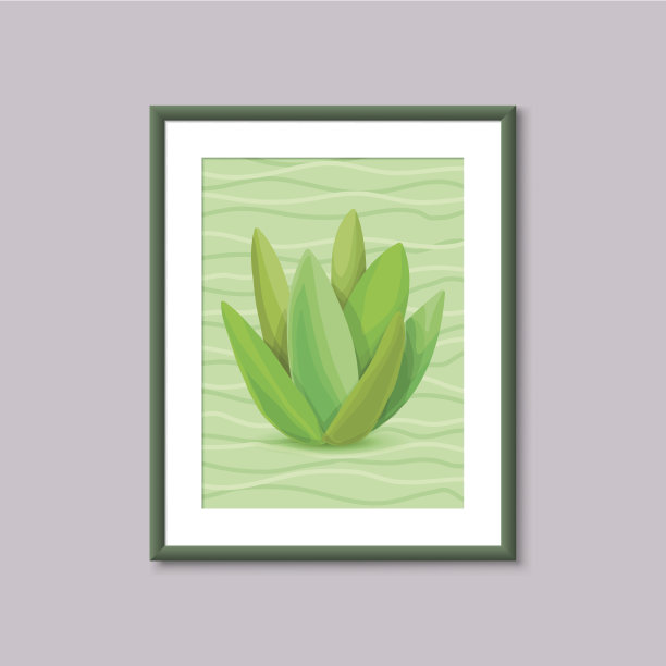 在灰色背景上有多汁的画框的艺术画图片下载