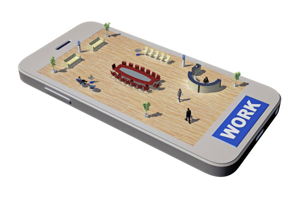 带办公空间的智能手机图片下载