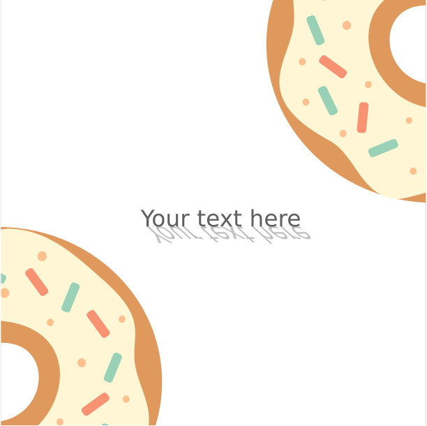 可爱的卡通甜甜圈框卡邀请矢量插图图片下载