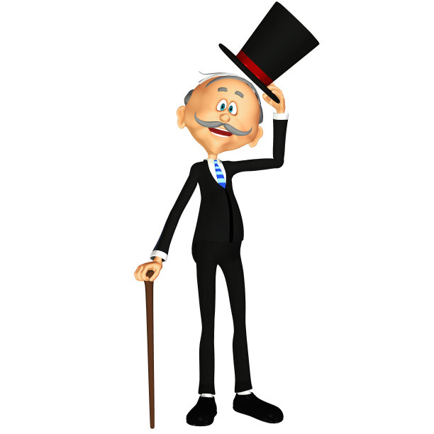 一位老先生的插图图片下载