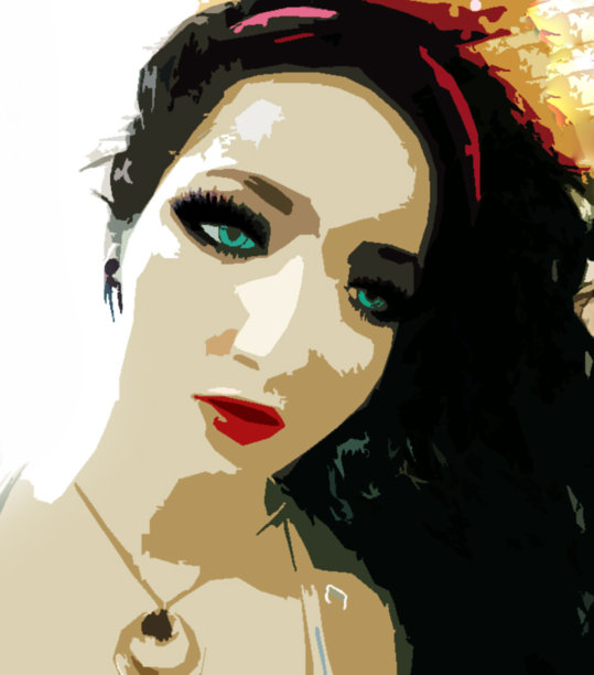 时尚美女与微风图片下载