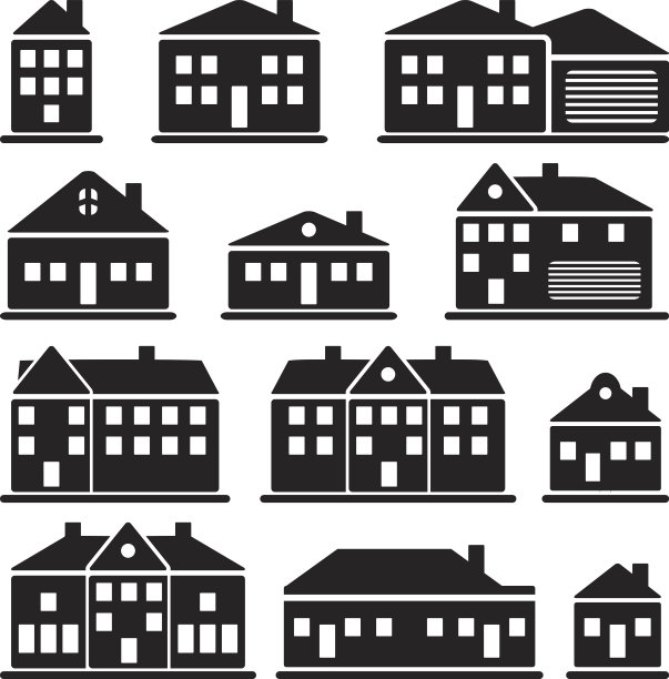 建筑物-房子图标集图片下载