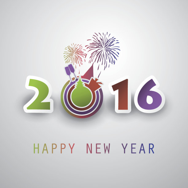 新年贺卡背景- 2016图片下载