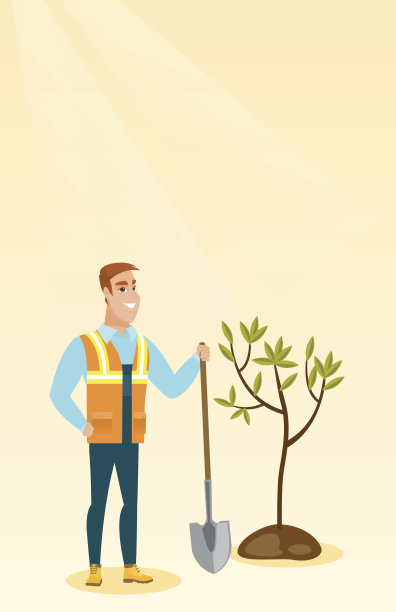 人植物树矢量插图图片下载