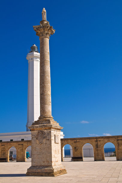 圣玛利亚灯塔。普利亚区。意大利。图片下载