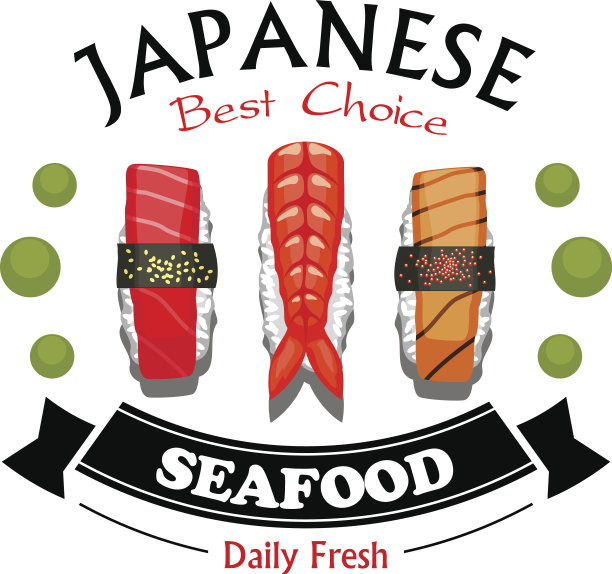 日本海鲜餐厅和寿司吧的招牌图片下载