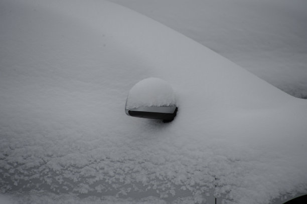 后视镜雪图片下载