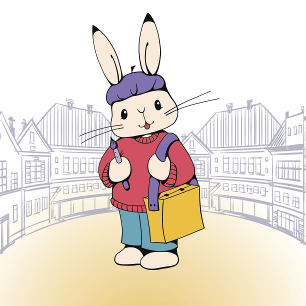 兔子的艺术家图片下载