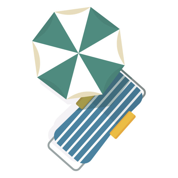 躺椅和伞图片下载