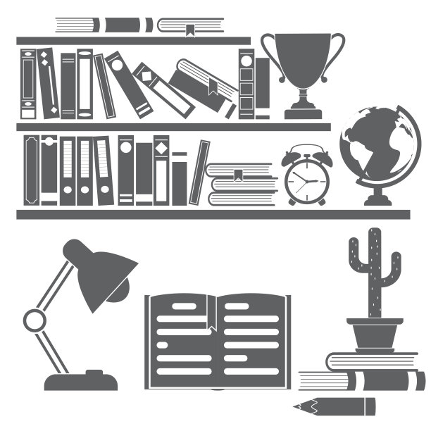 书架上的书籍图片下载