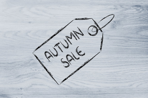 价格标签与秋季促销图片下载