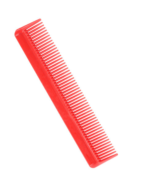 红色的梳子孤立图片下载