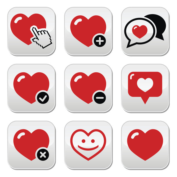 心，爱向量图标设置图片下载