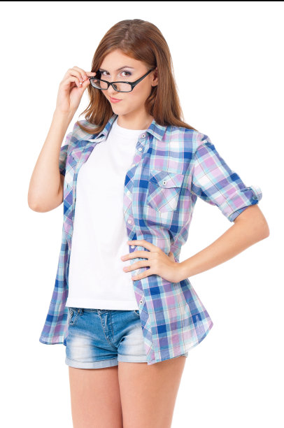 戴眼镜的女孩图片下载