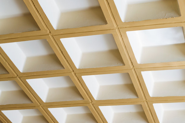 方形砌块的混凝土天花板图片下载